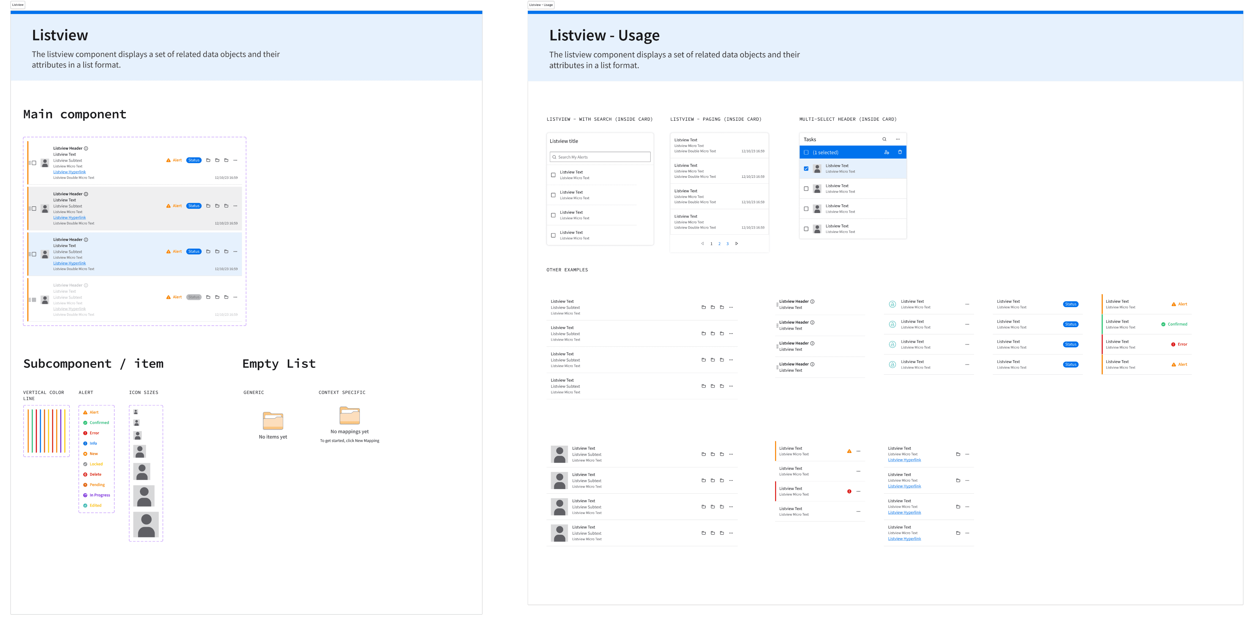 Component usage examples