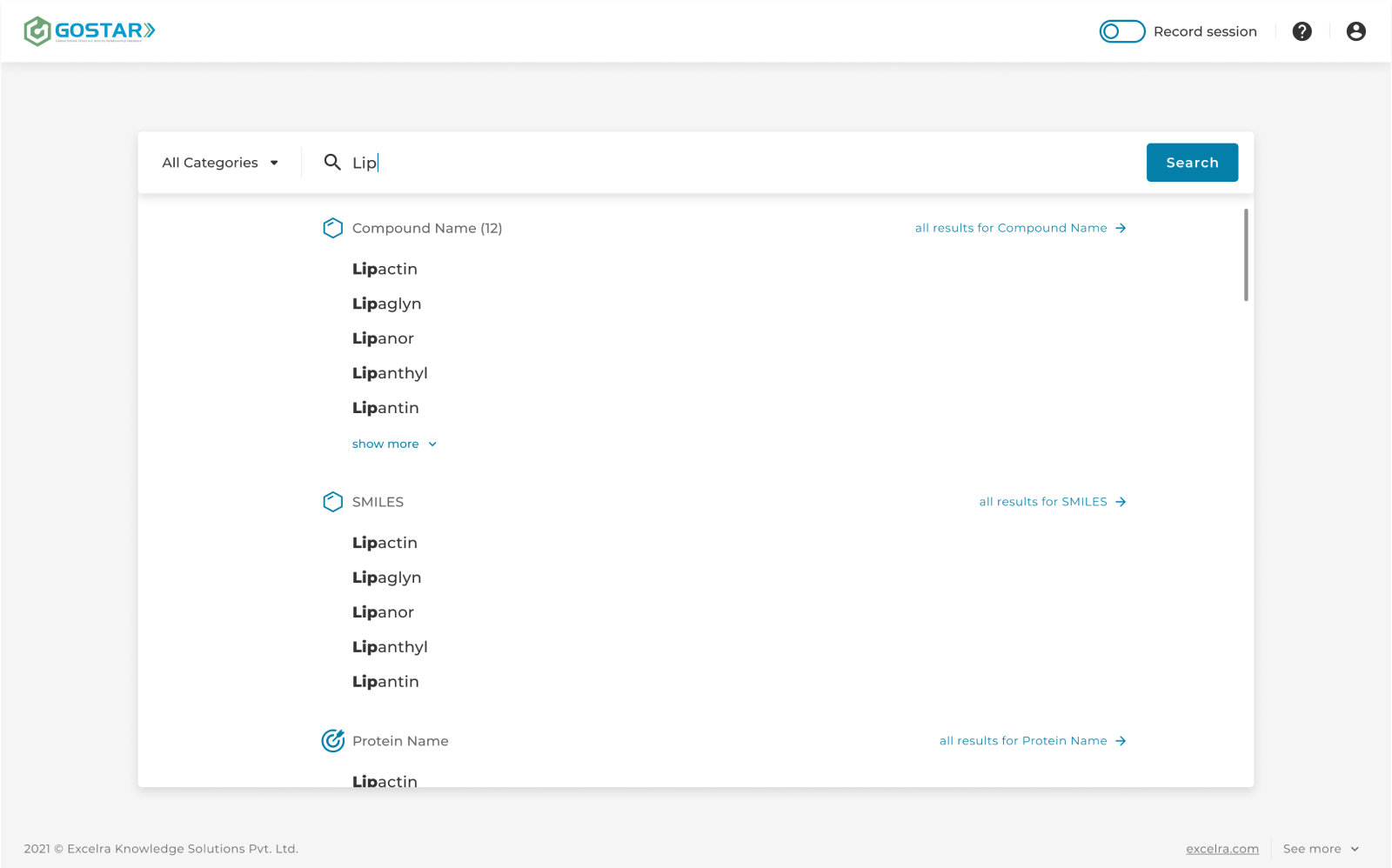 Search with filters