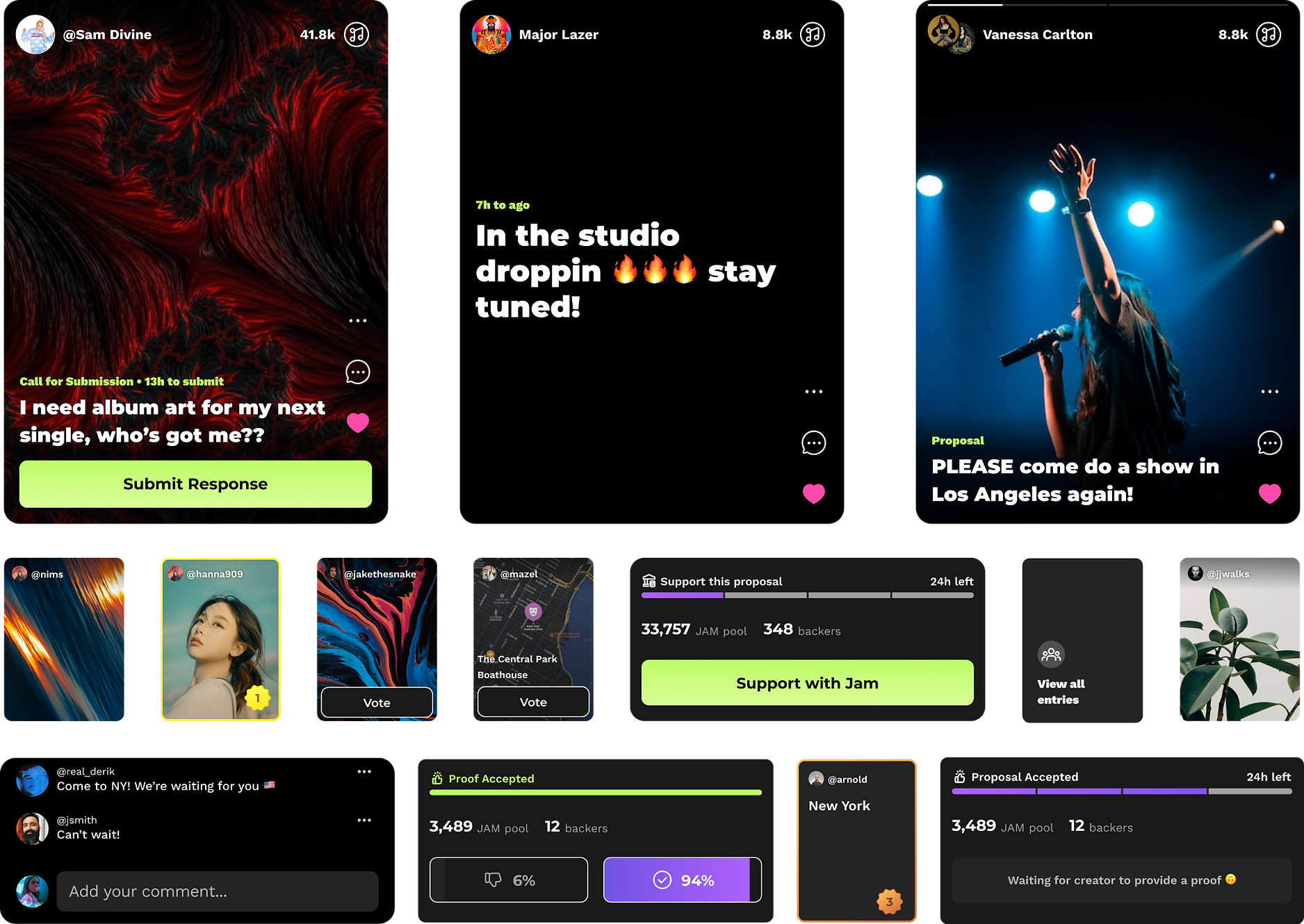 Dynamic post types showing the five content formats